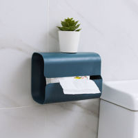 1pcs Kitchen Self-Adhesive Paper Tray Wall-Mounted Paper Towel Rack Simple Toilet Tissue Box Roll Paper Toilet Roll Paper Holder Shelf