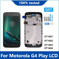 สำหรับ Motorola G4 Play จอแสดงผล LCD Touch Screen Digitizer Assembly สำหรับ Moto G4 Play XT1601 XT1602 XT1603 LCD พร้อมกรอบ