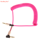 Re Elbow Spring 3.5mm Audio EXTENSION สายไฟหูฟังสายลำโพง Extender CORD