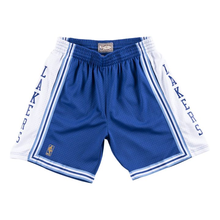Men's Mitchell & Ness Blue/White Los Angeles Lakers 2009/2010 Hardwood  Classics Authentic Shorts