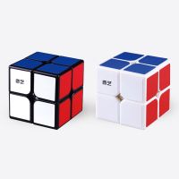 Qiyi รูบิค 2x2 ความเร็ว 2x2x2 สีขาว สีดํา พร้อมสติกเกอร์ Qidi W 49 มม.