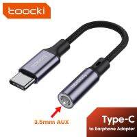 Toocki USB Tyep C to 3.5mm AUX Earphone Adapter For Huawei P40 Xiaomi Mi 10 Samsung Galaxy S21 Type-c 3 5 Jack Audio Cable Cables