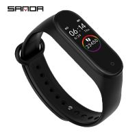 2023 Sanda บลูทูธสำหรับ Ios Android การเชื่อมต่อกันน้ำ New Mens Women Multi-Function Sports Digital Display Smart Watch Smart Watch Mens Fitness Pedometer Watch