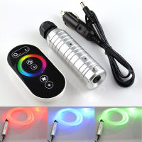 RF Touch remote controlled 12V 6W RGB LED Fiber Optic Driver Light engine Car Star DIY Ceiling Decor+0.75mm end glow cable Kit