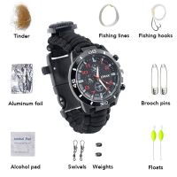 [COD] Eight-in-one outdoor multi-function mountaineering watch seven-core paracord weaving kit field survival