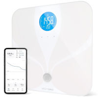 Greater Goods WiFi Weight Scale - Premium Smart Scale Measures &amp; Tracks Weight, BMI, Muscle Mass, Water Weight, Bone Density, and Body Fat | Works with Fitbit, Apple Health &amp; Google Fit White, Premium Wifi Model w/ Enhanced Screen