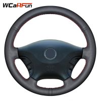 WCaRFun Black Artificial Leather Steering Wheel Cover for Mercedes Benz Viano w639 2006 2007 2008 2009 2010 2011 Vito 2010-2015