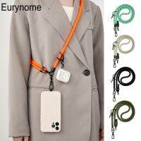 สายชาร์จมือถือสามารถปรับได้เส้นผ่านศูนย์กลาง1ซม. เคสกลางแจ้งแบบสากลพาดลำตัวกระเป๋าสะพายไหล่คอคลิปหนีบสายแขวนป้องกันการสูญหายสายรัดข้อมือ
