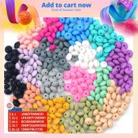 【DT】hot！ 12MM 200pcs/lot Silicone lentil Beads BPA Charms Newborn Nursing Accessory Teething Necklace