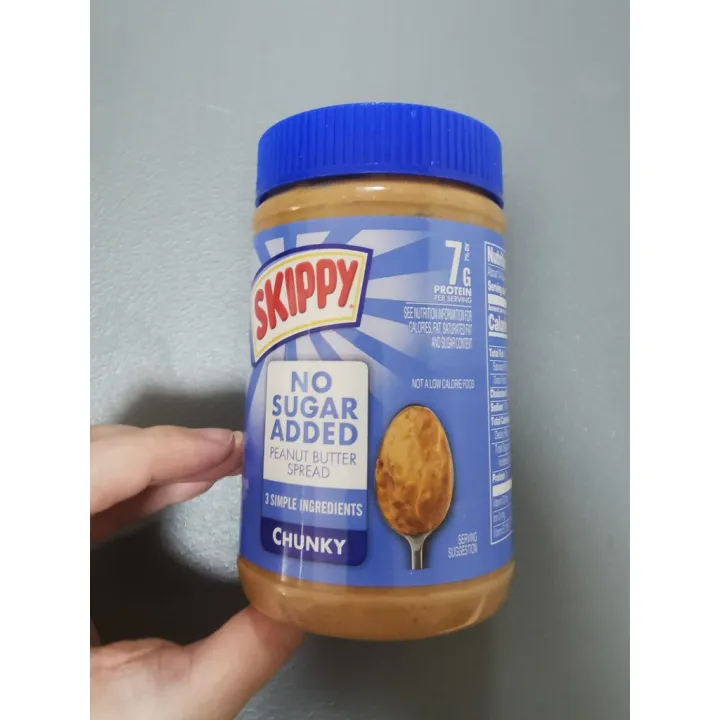 Skippy no sugar added peanut butter spread creamy 454g 16oz chunky