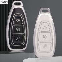 TPU แฟชั่นโครงเปลือกนอกเคส Kunci Remote Mobil สำหรับ Ford Focus 3 4 Mondeo MK3 MK4 Fiesta Ecosport Kuga ST C-Max B-Max