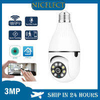 NICELECT 3MP E27หลอดไฟกล้อง Wifi การเฝ้าระวังในร่ม Night Vision Full สี IP มนุษย์อัตโนมัติติดตามวิดีโอ Icsee