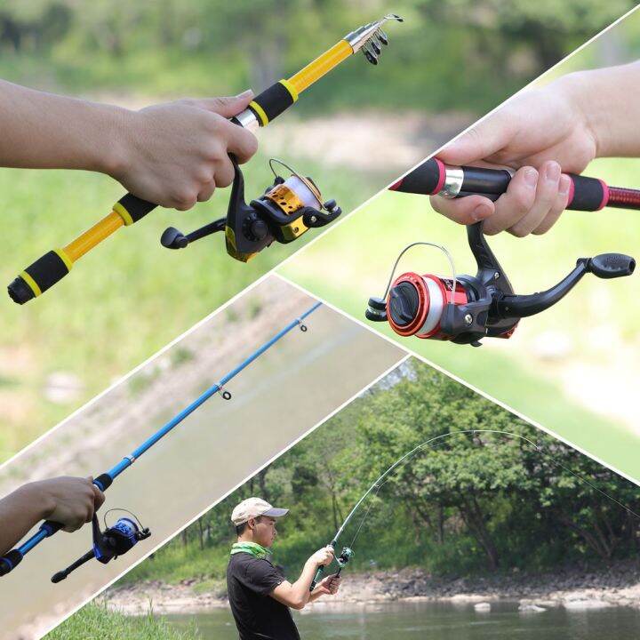 cqfishing-คันเบ็ดและรอกตกปลา-1-8-ม-คันเบ็ดพร้อมรอก-ตกปลาและอุปกรณ์ตกปลา-150-ม-สายตกปลาสำหรับการตกปลาแบบครบชุด-รอกสปิน-สปินนิ่งรุ่น-ราคาส่ง