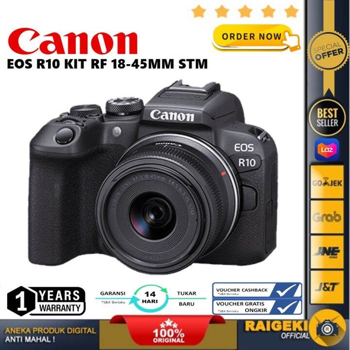 Canon EOS R10 Kit 1845mm Mirrorless Camera Garansi Resmi Lazada Indonesia