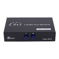 Sakelar Vga 1440 1920x14 2-In-1-Out 2 kotak pengalih sakelar pembagi untuk adaptor Monitor Mouse Keyboard komputer