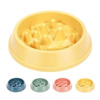 Plastic Cat Bowls Pet Feeder Non Slip Anti Gulping Feeder Bowl Pet Slow Eating Dog Feeder Food Bowl Dog Accessories