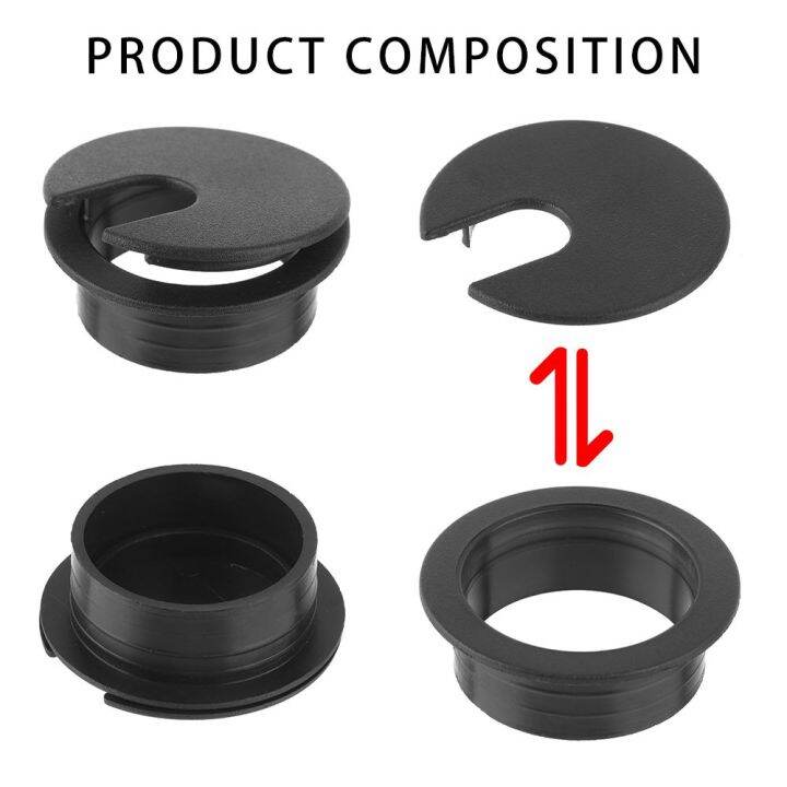 35/50mm Wire Hole Covers Grommet Computer Desk Cable Hole Cover Cap Plug Furniture Line Tidy