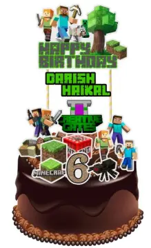 minecraft cake toy toppers