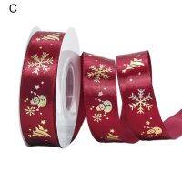 Fashion Christmas Streamer Santa Claus Christmas Ribbon Bright Color Christmas Decoration Sturdy Packaging Ribbon