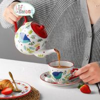 Household Ceramic Teapot Kettle Creative Small Teapot Cup Portable Coffee Pot ,Chinese Painted Porcelain Cups and Mugs