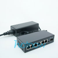 DSLRKIT 7พอร์ต4POE 1SFP Gigabit Ethernet Passive PoE Switch Injector 24V 72W