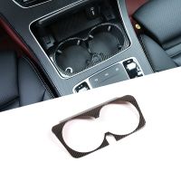 Carbon Fiber Cup Holder Cover Frame Trim For Mercedes Benz GLC C Class W205 C180 E Class W213 E200l E300 2015-17 Car Essories