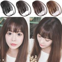 NDEURDI คลิปในผมม้า บางมองไม่เห็น จัดแต่งทรงผม เครื่องประดับ ต่อผม ผมปลอม Fringe Hairpieces สังเคราะห์ แอร์แบงส์