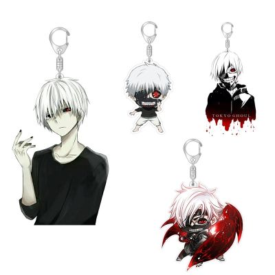New Tokyo Ghoul Keychain Kaneki Ken Key Chain Pendant Acrylic Anime Accessories Cartoon Japan Anime Star Key Ring for Packbag