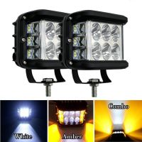 【ขายดี Ooozkhjue 528】2X ไฟ LED สำหรับยิงรถ3ด้านสว่างไฟทำงาน12V 24V ขับรถออฟโร้ดเรือรถบรรทุก SUV ATV อุปกรณ์เสริมรถยนต์