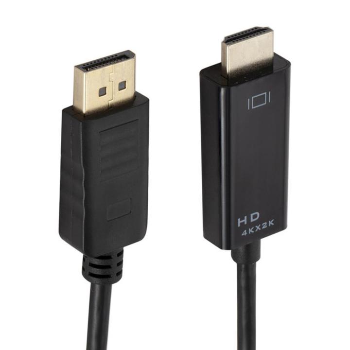 สาย1-8เมตร4k-ช่องแสดงผลไปยัง-hdmi-เข้ากันได้สายเคเบิลภาพเสียง-dp-สายจอแสดงผลพอร์ตไปยัง-hd-อะแดปเตอร์สำหรับคอมพิวเตอร์แล็ปท็อปไปยังจอทีวี