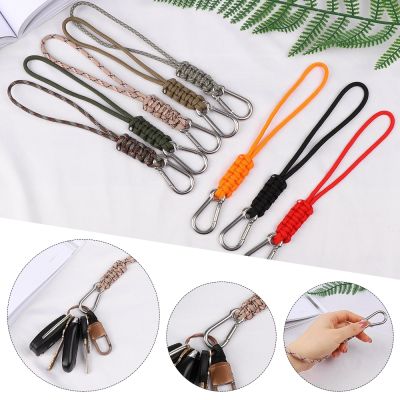 High Quality Outdoor Backpack Buckle 9 Colors Umbrella Rope Climb Keychain Carabiner Hook Cord Camera Anti lost Lanyard