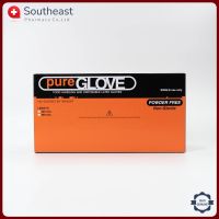 [คุณภาพสูง!!] ถุงมือยางธรรมชาติ ไม่มีแป้ง ยี่ห้อ Pure Glove (1 กล่อง 100 ชิ้น) glove ถุงมือยาง ถุงมือ **พร้อมส่ง**