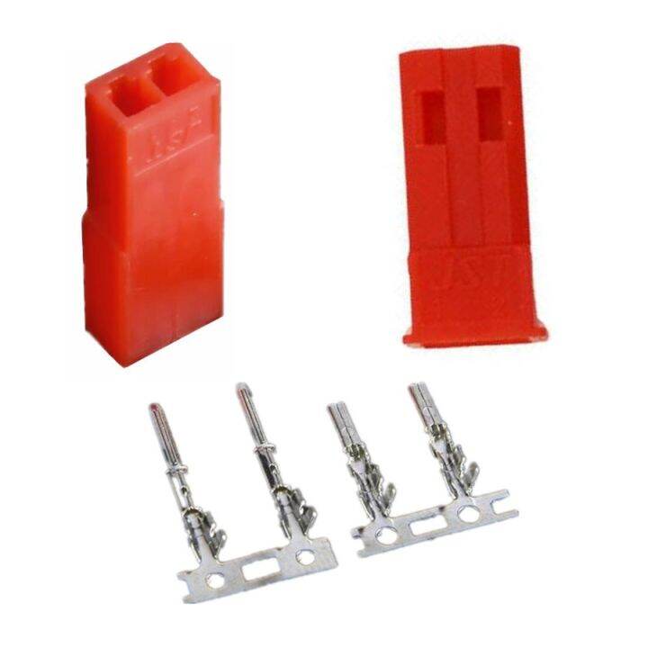 10 Pairs 254mm Jst Syp 2 Pin Female Amp Male Red Plug Housing Crimp Terminal Connector Kit 20 7169