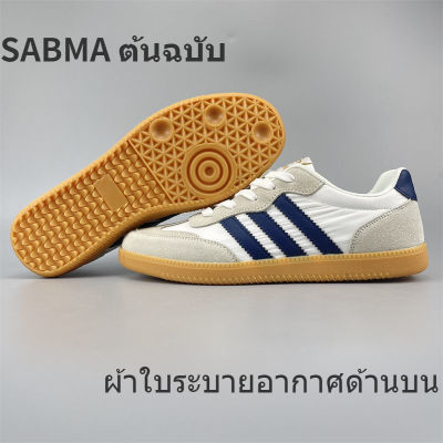 SAMBA รองเท้ากีฬาผู้ชาย,รองเท้าผ้าใบหนังหนังใหม่รองเท้าเล่นกีฬากลางแจ้งกีฬาอเนกประสงค์ลำลอง