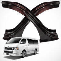 iBarod กันรอยข้างประตูหน้า ใส่รถตู้ หลังคาสูง สีเครฟล่าแดง สำหรับ Toyota Commuter Hiace ปี 2005-2017