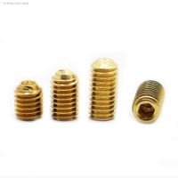 ✲✔ 2-10pcs M2 M2.5 M3 M4 M5 M6 M8 M10 DIN916 Brass Hex Socket Set Screw Headness Grub Screw Bolts