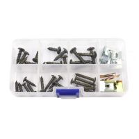 BOX Black Silver Screws 4mm 5mm Screw Car Body Fastener Rivet M4 M5 Cross Self Tapping Screws 3mm U Type Metal Clip