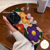 MissConnie เคสโทรศัพท์ลายภาพวาดสีน้ำมันดอกไม้สดสำหรับฤดูร้อนใช้ได้กับ IPhone 7Plus 14 11 13 12 Pro Max XR X 7 8 Plus XS MAX เคสนิ่มเนื้อหนังหรูหรากันกระแทก