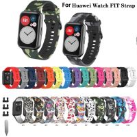 [HOT JUXLLKBKOW 514] สายนาฬิกาซิลิโคนกีฬาสำหรับนาฬิกา Huawei Fit สายคล้องคอ SmarwatchWriststrap เข็มขัดสร้อยข้อมืออุปกรณ์การพิมพ์พร้อมเครื่องมือ