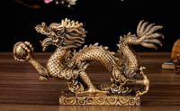 As shown 1 35x5.5x17cm New Style Lucky Dragon Resin Decoration Living Room Bedroom Study Creative Decoration Shop Opening Auspicious Crafts WSHYUFEI