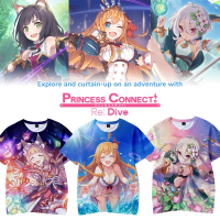 2023 NEW the T-shirt Is Printed with An Anime Game Princess 3d Oversized Street Style Mens And Womens Fashion Pattern. fashion t-shirt