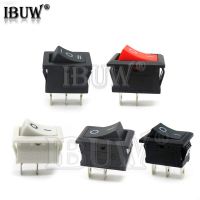 10Pcs Push Button Switch 10x15mm 15x21 2Pin 3pin 3A 250V KCD11 Snap-in On Off Boat Rocker Switch 10MM*15MM Black Red White SPST WATTY Electronics