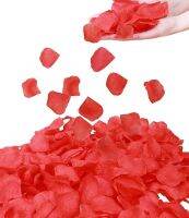 1000pcs Rose Petals Red Silk Petal Flower for Wedding Romantic Night Party Decoration and Valentines Day Event Party Decoration