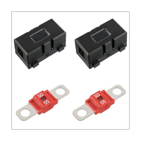 2 X ANS-H Car Fuse Holder and 2 X High Current Bolt on Midi Fuses 50A Amp for Cars  Trucks  Vehicles 50A Fuses Accessories