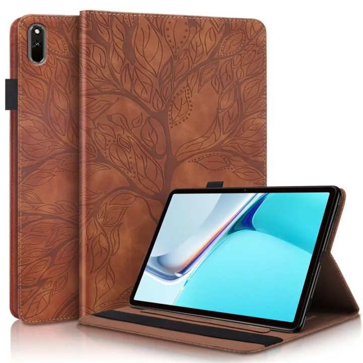 เคสแท็บเล็ตสำหรับ Huawei Matepad 11 Case 2021 Emboss Tree เคสฝาพับ ...