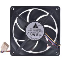 【LZ】☌▤  Aub0812hh ventilador de 8cm 80mm ventilador 8025 80x80x25mm 12v a 4pin pwm computador controle de temperatura ventilador mudo de resfriamento