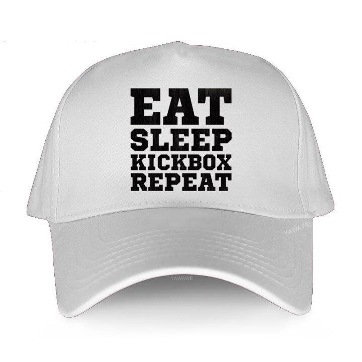Cap cotton sun hatvisor unisex EAT SLEEP KICKBOX REPEATAHX New