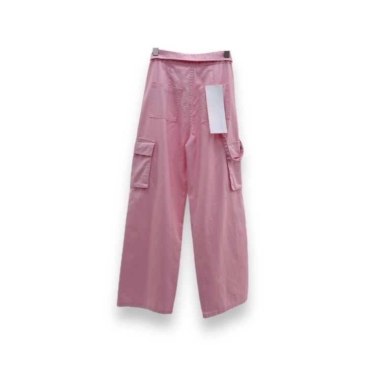 b955-กางเกงคาร์โก้สีชมพู-ขอบเอวพับ-สีสวยน่ารักมากเลยค่า