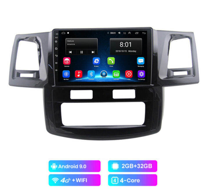 Android car gps navigation stereo head unit multimedia video radio player for Toyota fortuner