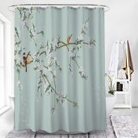 【hot】▤  Shower Curtains Printed Fabric with Hooks Decoration Curtain